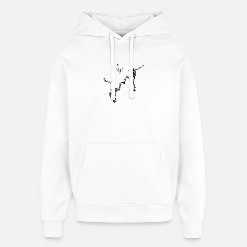 Parachutisme en freefly - Sweat à capuche unisexe Stanley/Stella Oversized - blanc