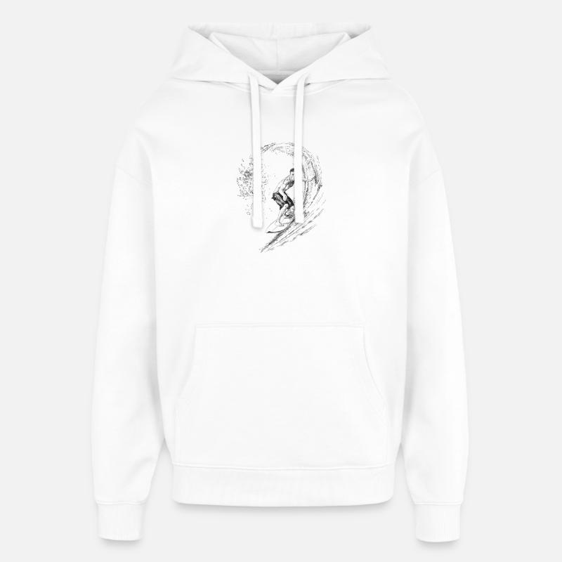 Surf - Sweat à capuche unisexe Stanley/Stella Oversized - blanc