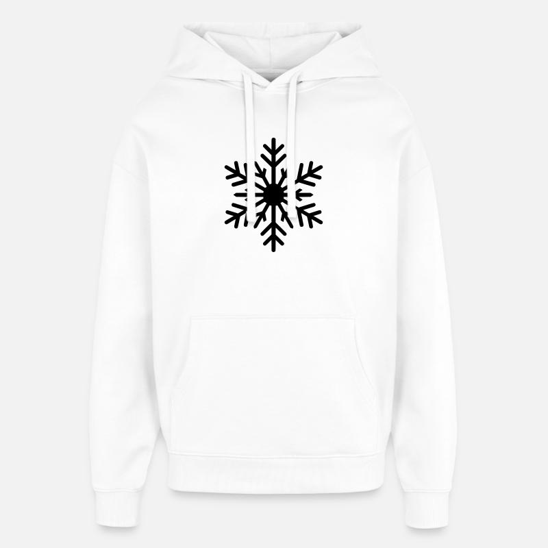 Schneeflocke, Eiskristall, Farbe variabel - Oversized Unisex Hoodie von Stanley/Stella - Weiß