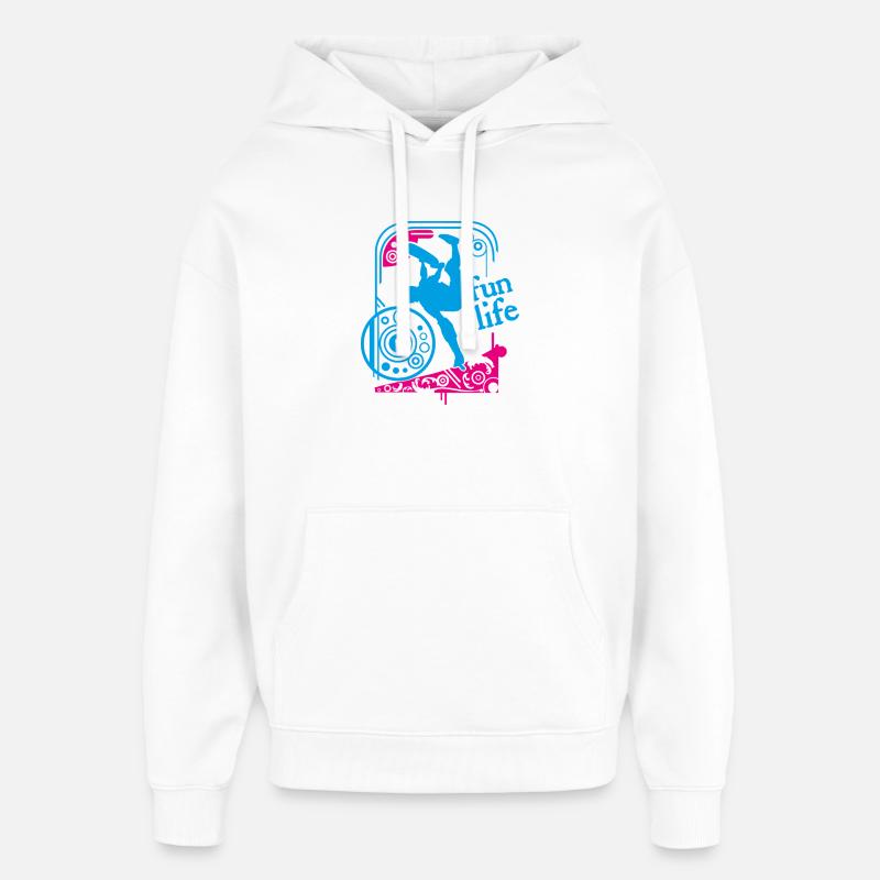 Skate par Helfspawn - Sweat à capuche unisexe Stanley/Stella Oversized - blanc
