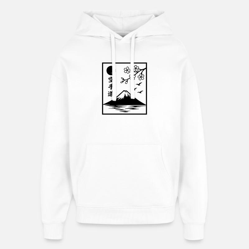 Katate Paysage - Sweat à capuche unisexe Stanley/Stella Oversized - blanc