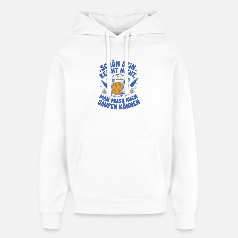 Dicton de bière peut boire - Sweat à capuche unisexe Stanley/Stella Oversized - blanc