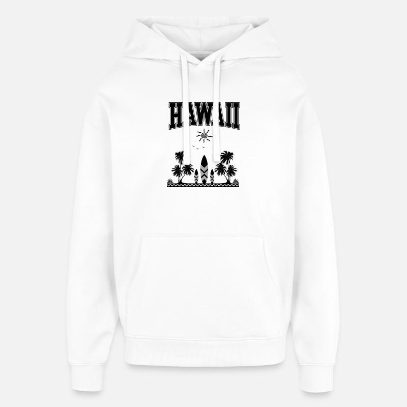 Hawaï - Sweat à capuche unisexe Stanley/Stella Oversized - blanc