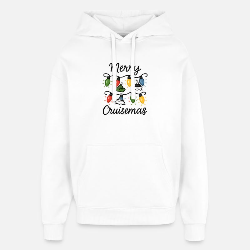 Le Noël de Merry Cruisema - Sweat à capuche unisexe Stanley/Stella Oversized - blanc