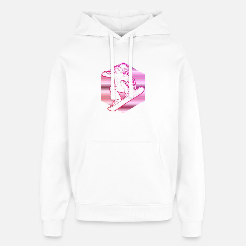 Snowboard parfait pour tous les snowboards - Sweat à capuche unisexe Stanley/Stella Oversized - blanc
