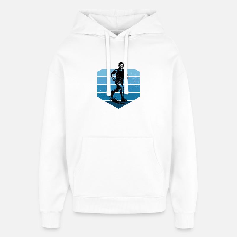 Ambiances de course pour les courses - Sweat à capuche unisexe Stanley/Stella Oversized - blanc