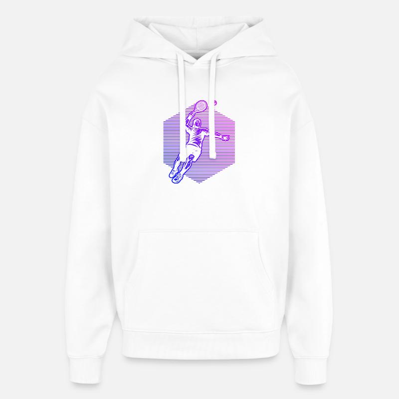 Conception du Padel Power Padel - Sweat à capuche unisexe Stanley/Stella Oversized - blanc