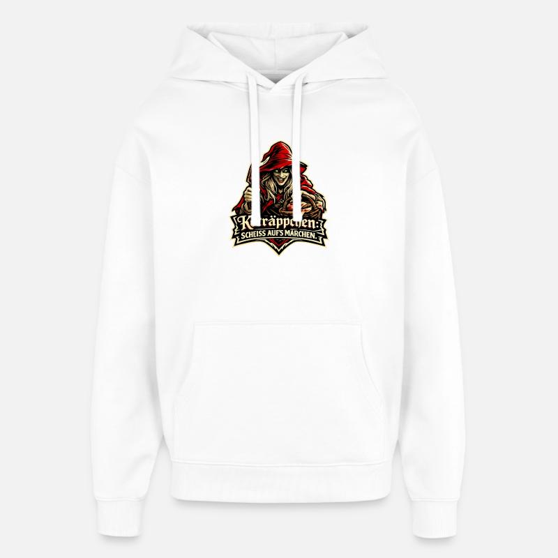Rotkäppchen (Koträppchen) Parodie: Scheiß Märchen - Oversized Unisex Hoodie von Stanley/Stella - Weiß