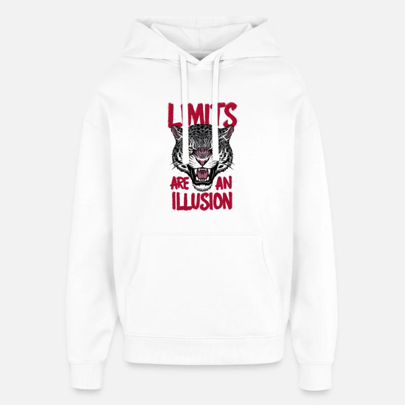 Grenzen sind eine Illusion - Oversized Unisex Hoodie von Stanley/Stella - Weiß