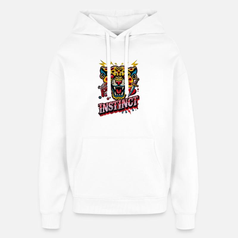 Faites confiance à votre instinct - Sweat à capuche unisexe Stanley/Stella Oversized - blanc
