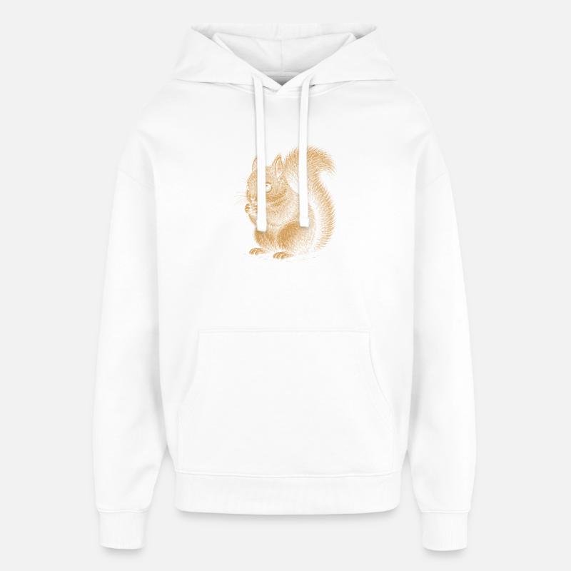 Écureuil - Sweat à capuche unisexe Stanley/Stella Oversized - blanc