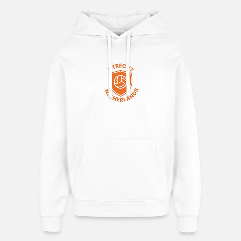 Bouclier de volley-ball d’Utrecht - Sweat à capuche unisexe Stanley/Stella Oversized - blanc