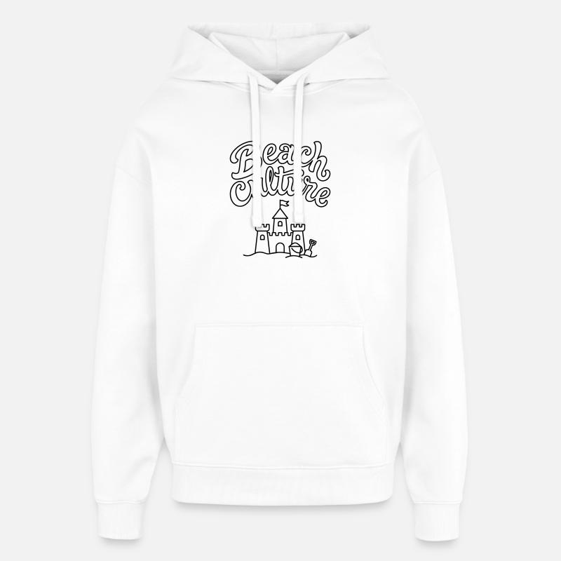 Culture de la plage - Sweat à capuche unisexe Stanley/Stella Oversized - blanc