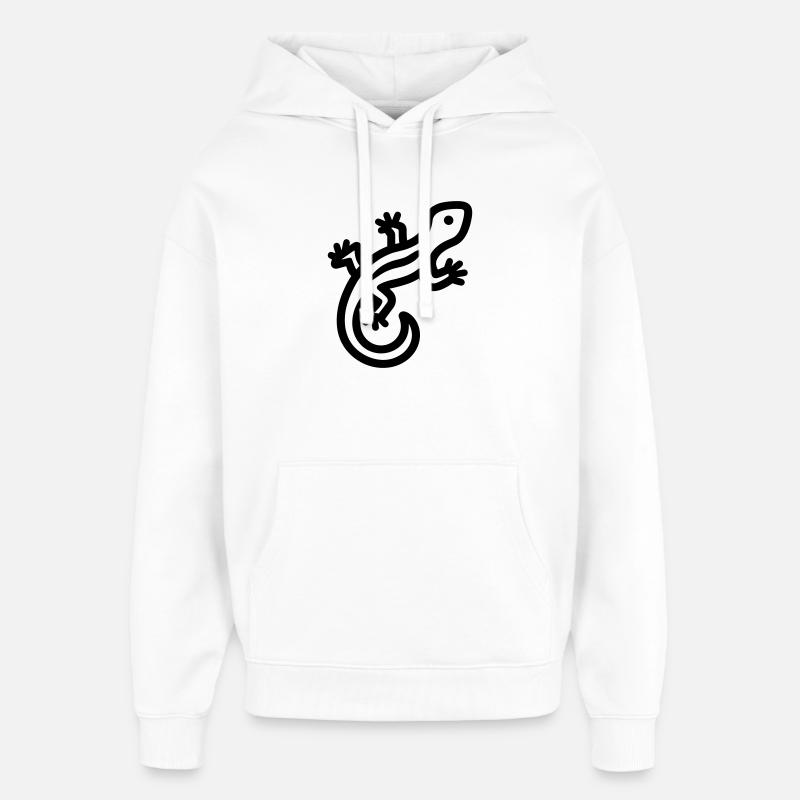 lézard - Sweat à capuche unisexe Stanley/Stella Oversized - blanc