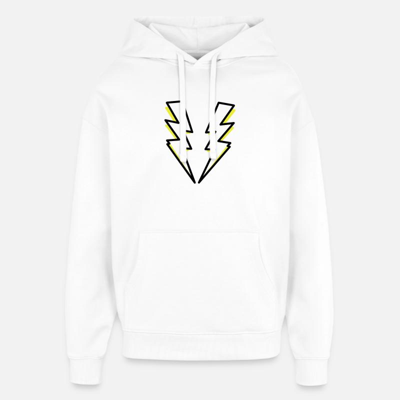 Foudre, flash, flash, - Sweat à capuche unisexe Stanley/Stella Oversized - blanc