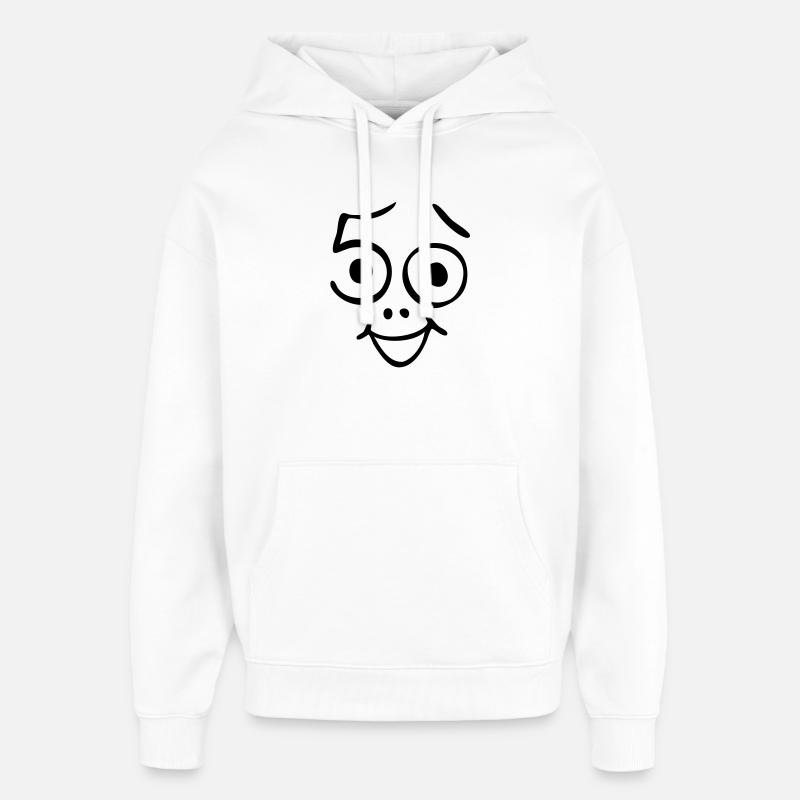 50 år og stadig frisk! - Hættetrøje unisex Stanley/Stella Oversized - hvid