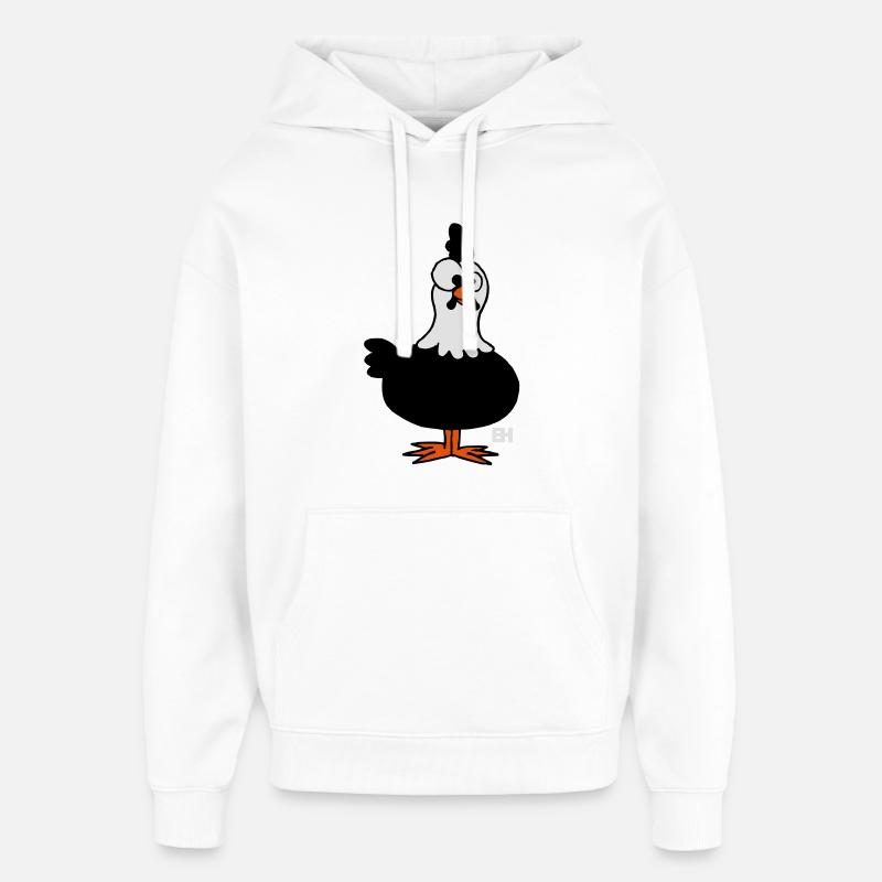 Poulet - Sweat à capuche unisexe Stanley/Stella Oversized - blanc