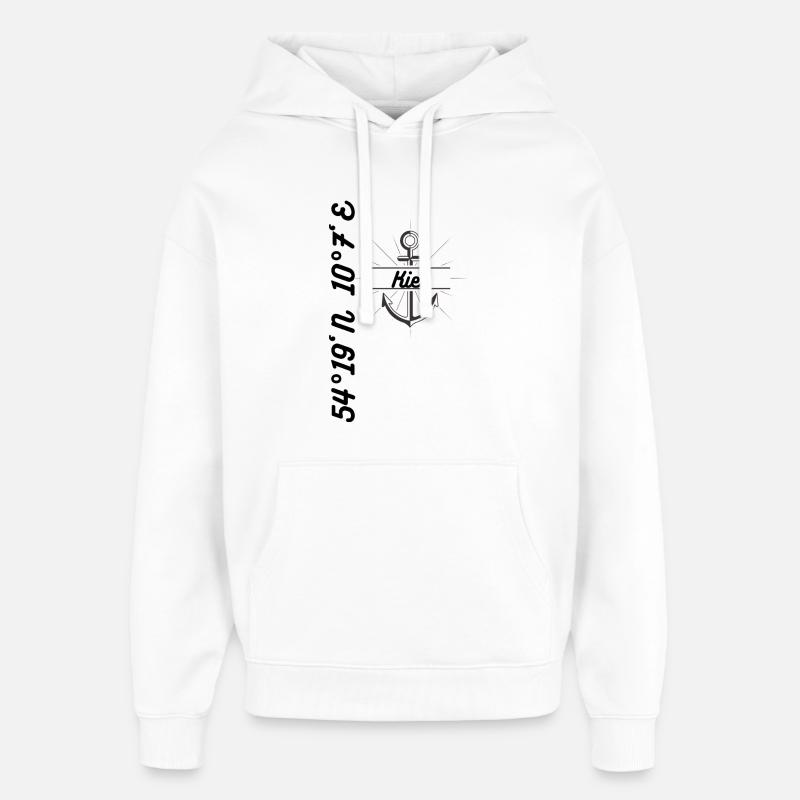 Kiel coordonne Design Maritim - Sweat à capuche unisexe Stanley/Stella Oversized - blanc