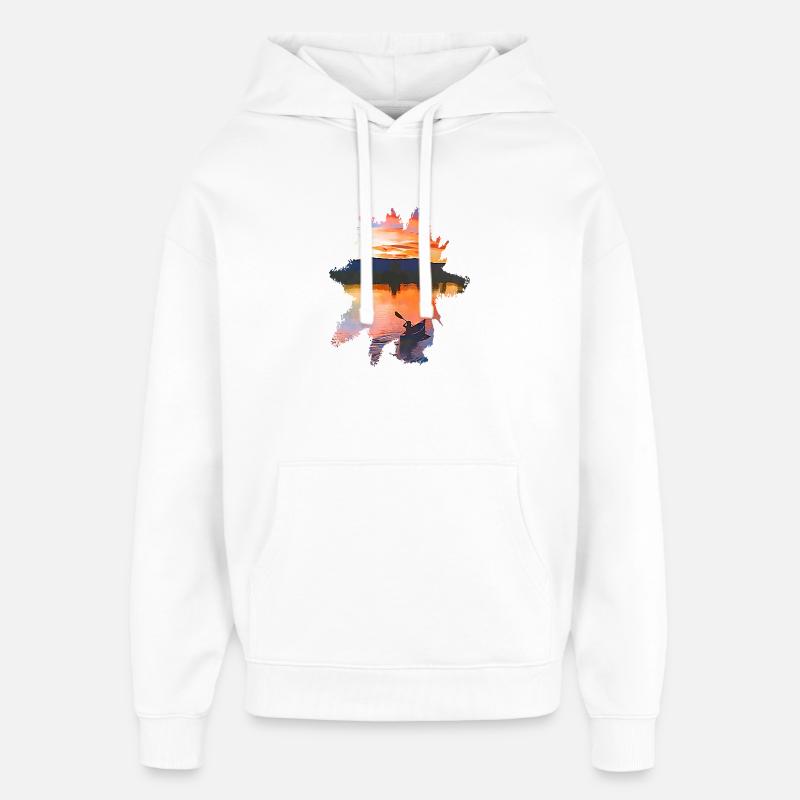 CANOE KAYAK - Sweat à capuche unisexe Stanley/Stella Oversized - blanc