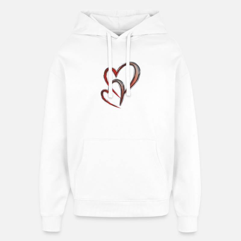 Doppelherz 4 6 23 - Sweat à capuche unisexe Stanley/Stella Oversized - blanc