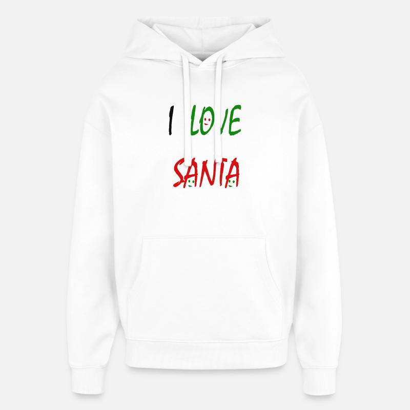 J’aime le Père Noël - Sweat à capuche unisexe Stanley/Stella Oversized - blanc