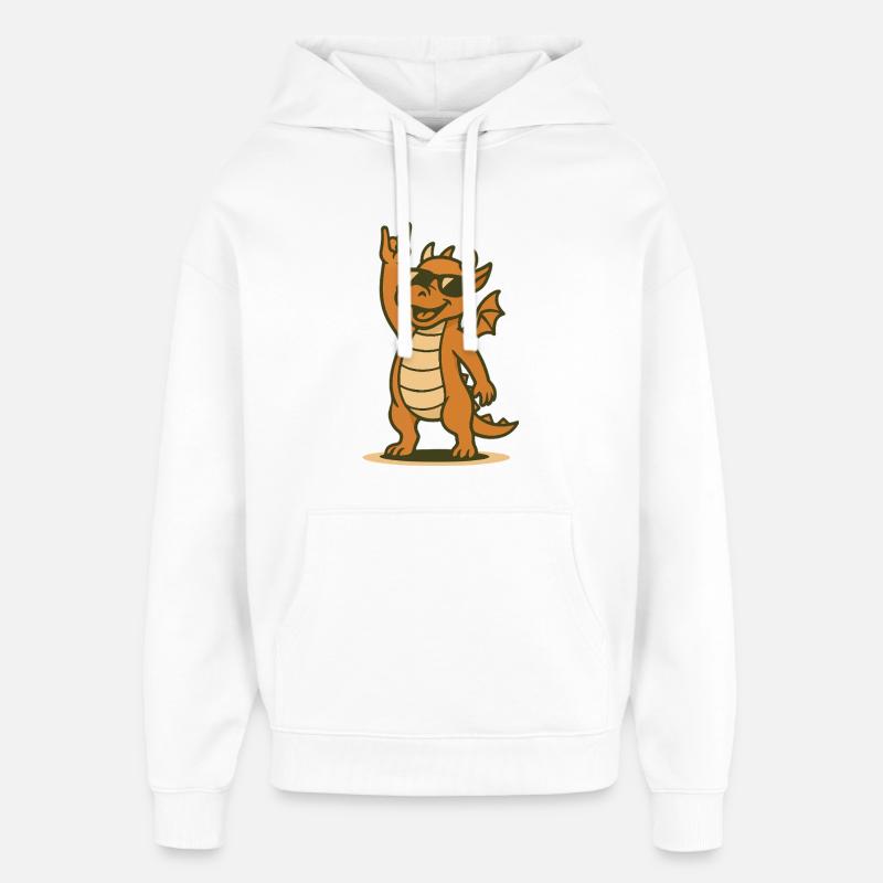 Dragon Rocker Bébé - Sweat à capuche unisexe Stanley/Stella Oversized - blanc