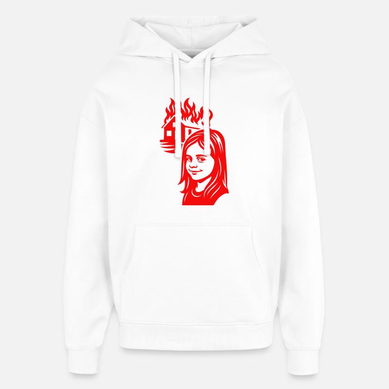 Mème de la maison en feu - Sweat à capuche unisexe Stanley/Stella Oversized - blanc