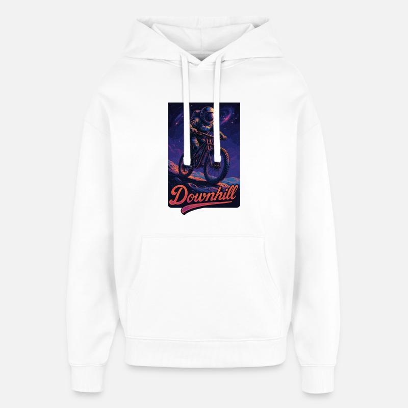 VTT VTT Descente Astronaute Cadeau - Sweat à capuche unisexe Stanley/Stella Oversized - blanc
