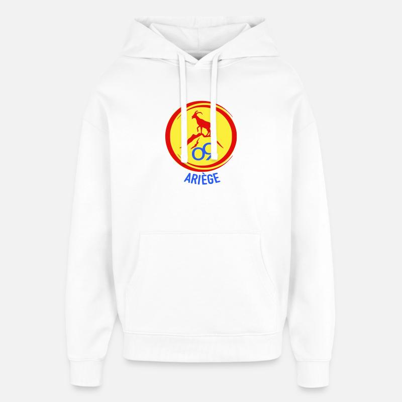 Bouquetin alpin Ariège 09 - Sweat à capuche unisexe Stanley/Stella Oversized - blanc
