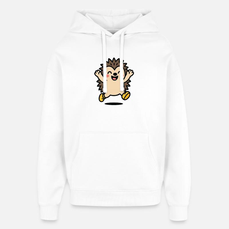 Fröhlicher Igel im Spiel - Oversized Unisex Hoodie von Stanley/Stella - Weiß