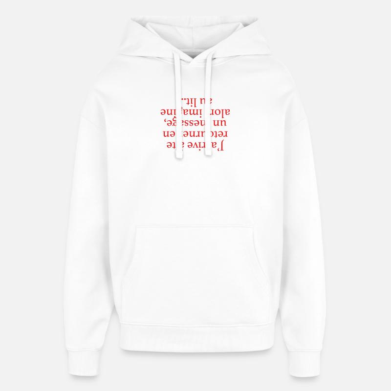 Turning Yourself Back - Oversized Unisex Hoodie by Stanley/Stella - white