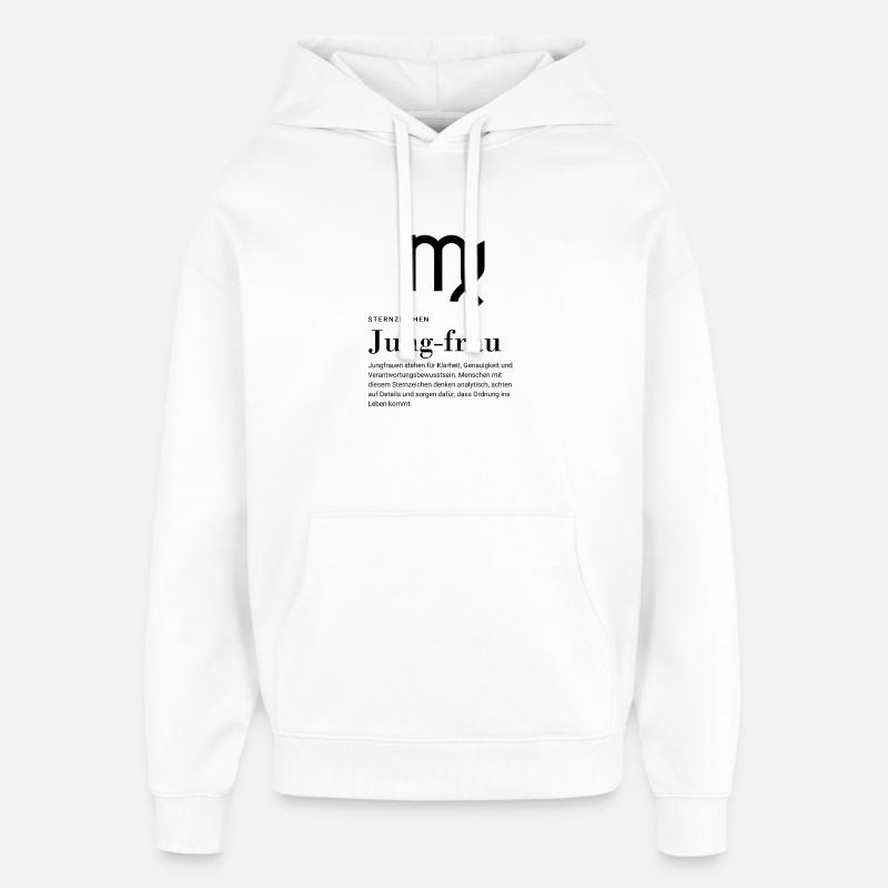 Signe du zodiaque Vierge - Sweat à capuche unisexe Stanley/Stella Oversized - blanc