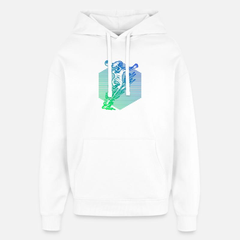 Illustration de handball pour les femmes - Sweat à capuche unisexe Stanley/Stella Oversized - blanc