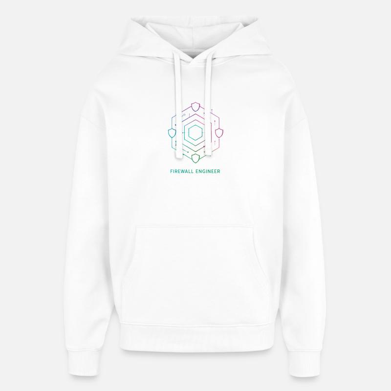 Firewall Engineer - Cybersecurity - Oversized Unisex Hoodie by Stanley/Stella - white