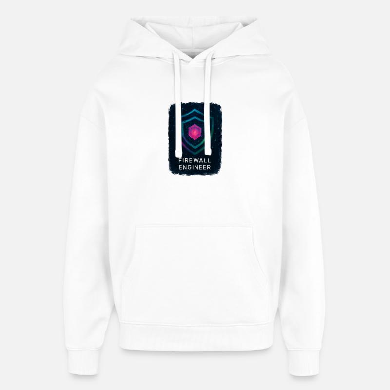 Firewall Engineer - Cybersecurity - Oversized Unisex Hoodie by Stanley/Stella - white