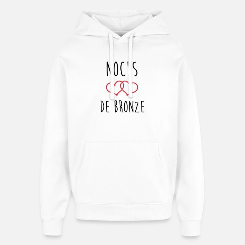 noces de bronze 22 ans d'amour - Sweat à capuche unisexe Stanley/Stella Oversized - blanc
