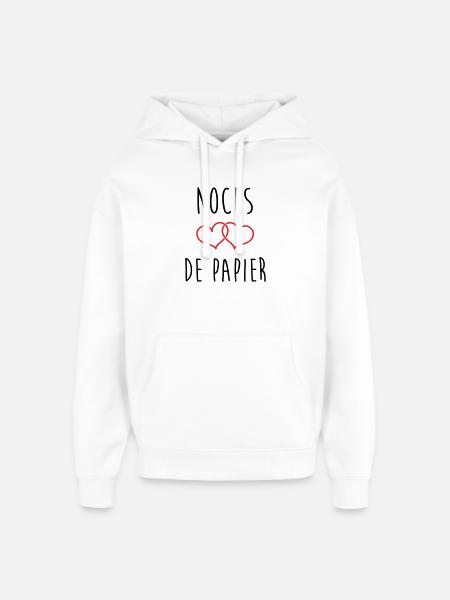 Papierhochzeit: 37 Jahre Ehe - Oversized Unisex Hoodie von Stanley/Stella - Weiß
