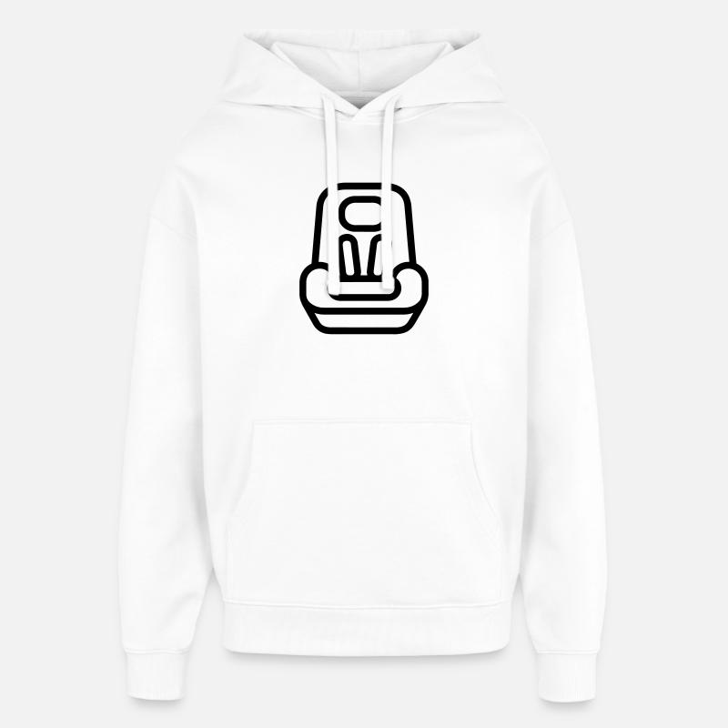 siège auto bébé - Sweat à capuche unisexe Stanley/Stella Oversized - blanc