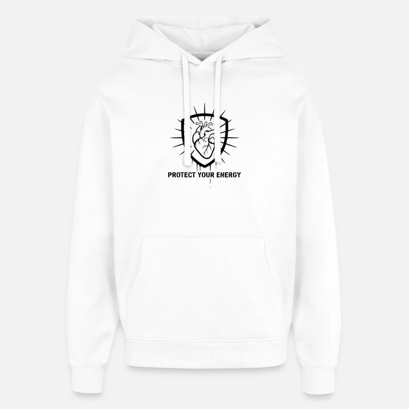 Protéger fort votre bouclier énergétique - Sweat à capuche unisexe Stanley/Stella Oversized - blanc