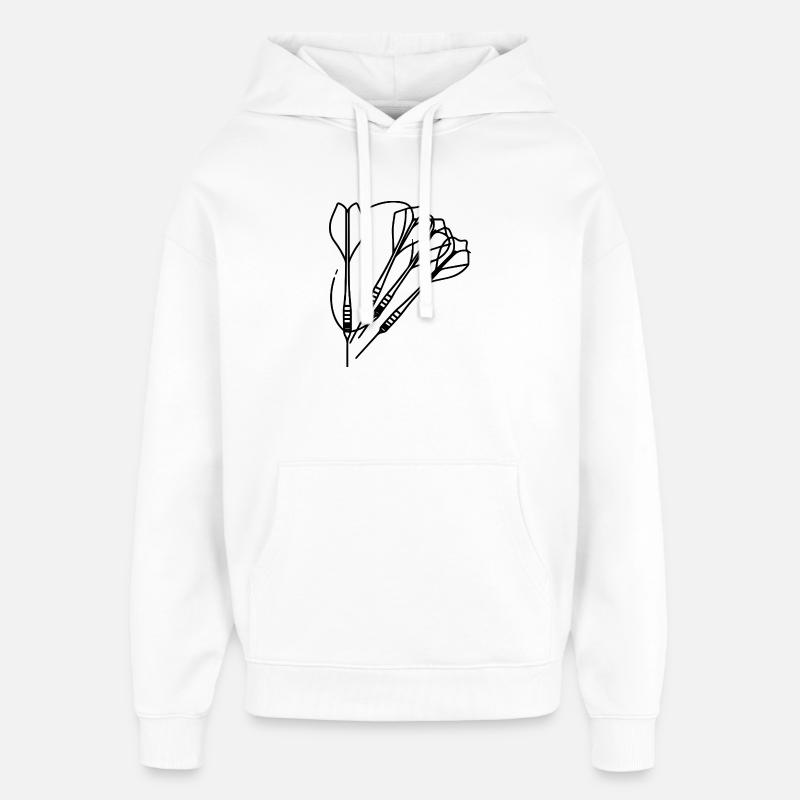 Fléchettes - Sweat à capuche unisexe Stanley/Stella Oversized - blanc