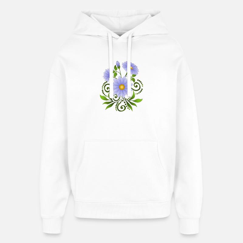 Blumen - Oversized Unisex Hoodie von Stanley/Stella - Weiß
