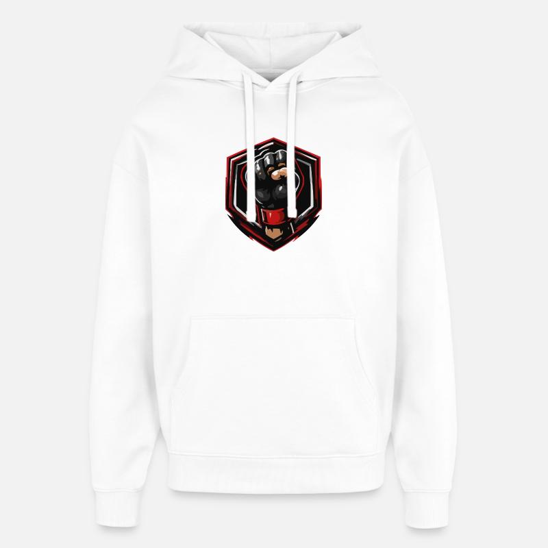 Faust Wappen Emblem - Oversized Unisex Hoodie von Stanley/Stella - Weiß