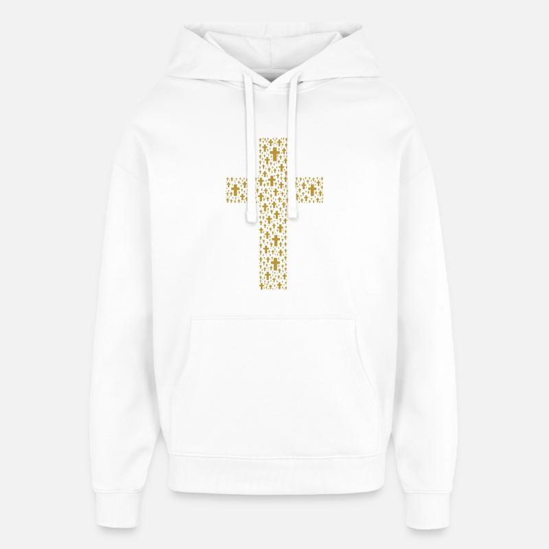 Croix des Croix - Sweat à capuche unisexe Stanley/Stella Oversized - blanc