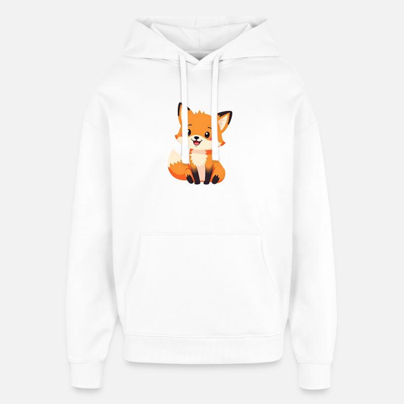Fuchs - Oversized Unisex Hoodie von Stanley/Stella - Weiß
