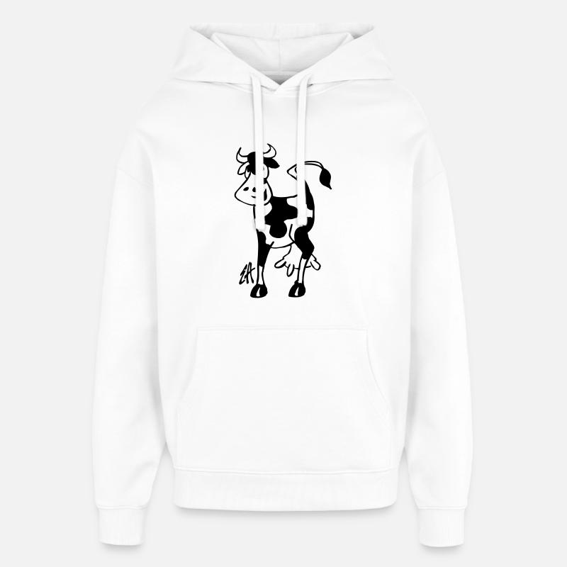 Vache - Sweat à capuche unisexe Stanley/Stella Oversized - blanc