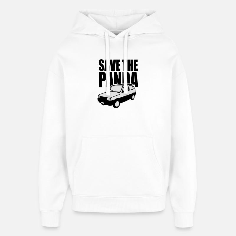 Enregistrez le panda - Sweat à capuche unisexe Stanley/Stella Oversized - blanc