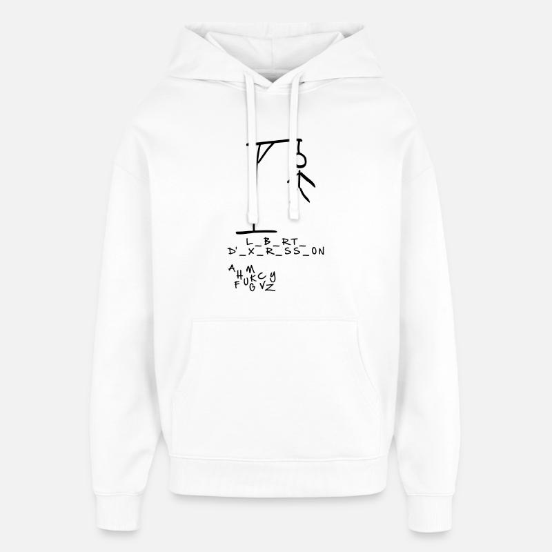 Pendu - Liberté d'expression - Sweat à capuche unisexe Stanley/Stella Oversized - blanc