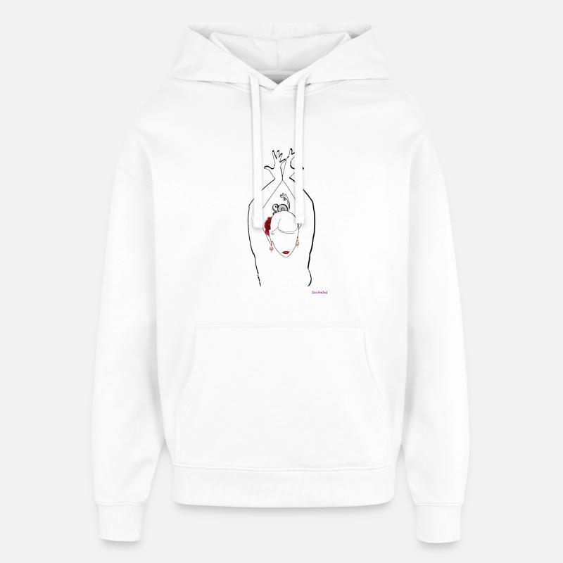 Flamenco - Sweat à capuche unisexe Stanley/Stella Oversized - blanc
