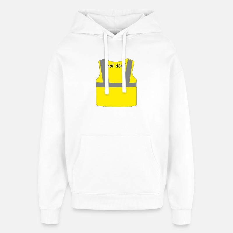 Gilet jaune - Sweat à capuche unisexe Stanley/Stella Oversized - blanc