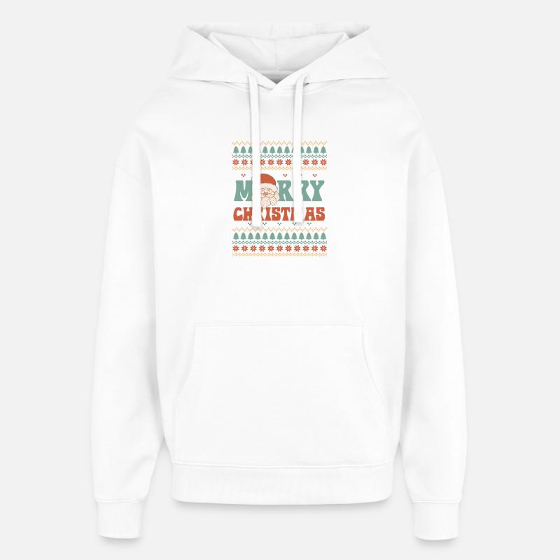 Hässlicher Weihnachtspullover - Oversized Unisex Hoodie von Stanley/Stella - Weiß
